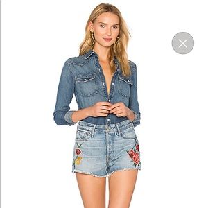 GRLFRND Embroidered “Cindy” Shorts